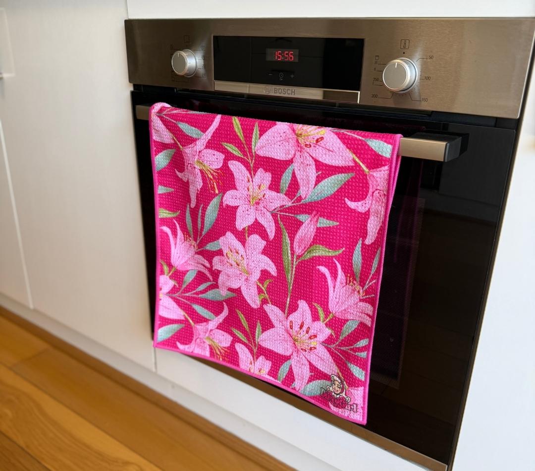 Lily Blush Tea Towel