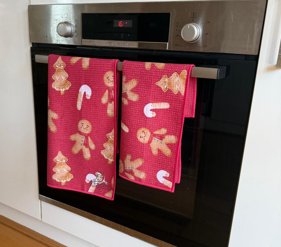 Gingerbread Joy Tea Towel