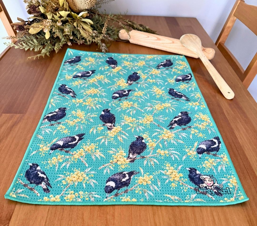 Magpie Melody Tea Towel